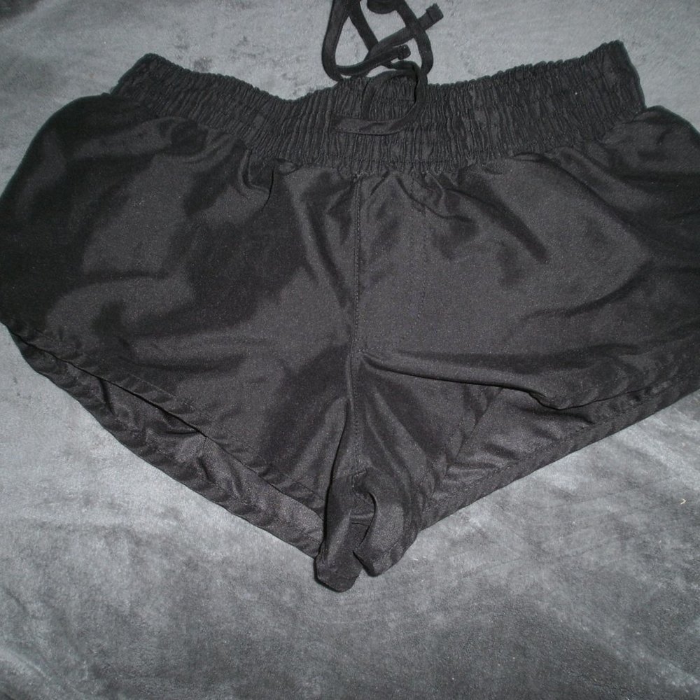 VTG BONGO  sz M  Black SHORT SHORTS  Beach surf  Hot Fashion  Elastic Waist